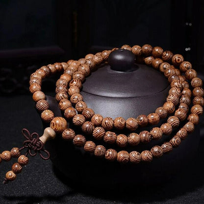 Bracelet Homme Perles Bois Mala Tibétain