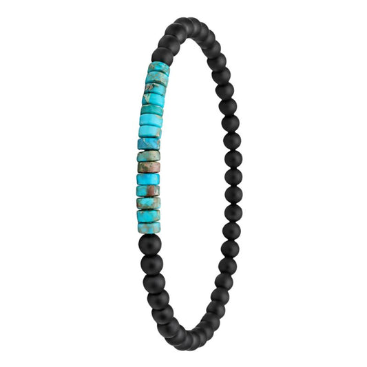 Bracelet Homme Perles Onyx Noir et Jaspe Impérial