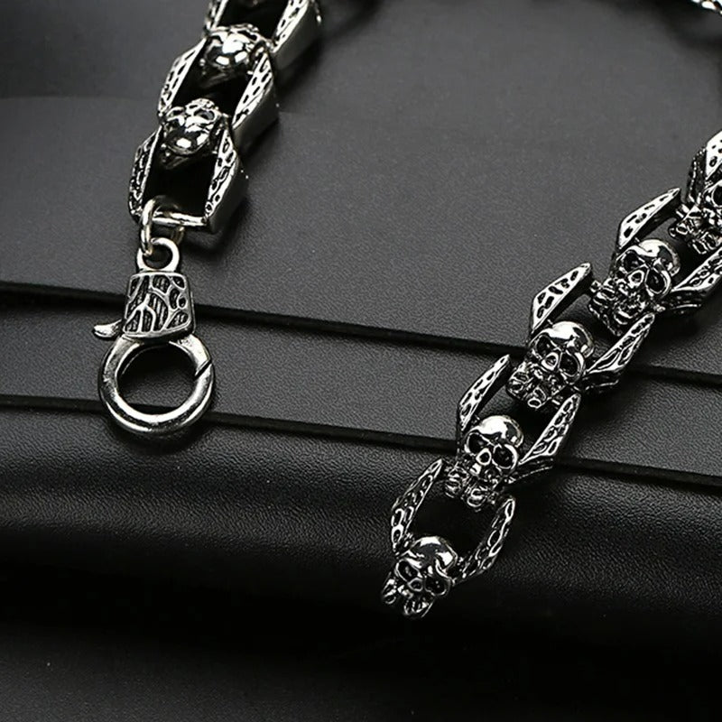 Bracelet Homme Tête de Mort Style Rock