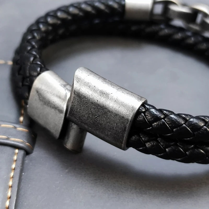 Bracelet Homme Tressé Chaîne Acier Inoxydable