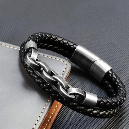 Bracelet Homme Tressé Chaîne Acier Inoxydable