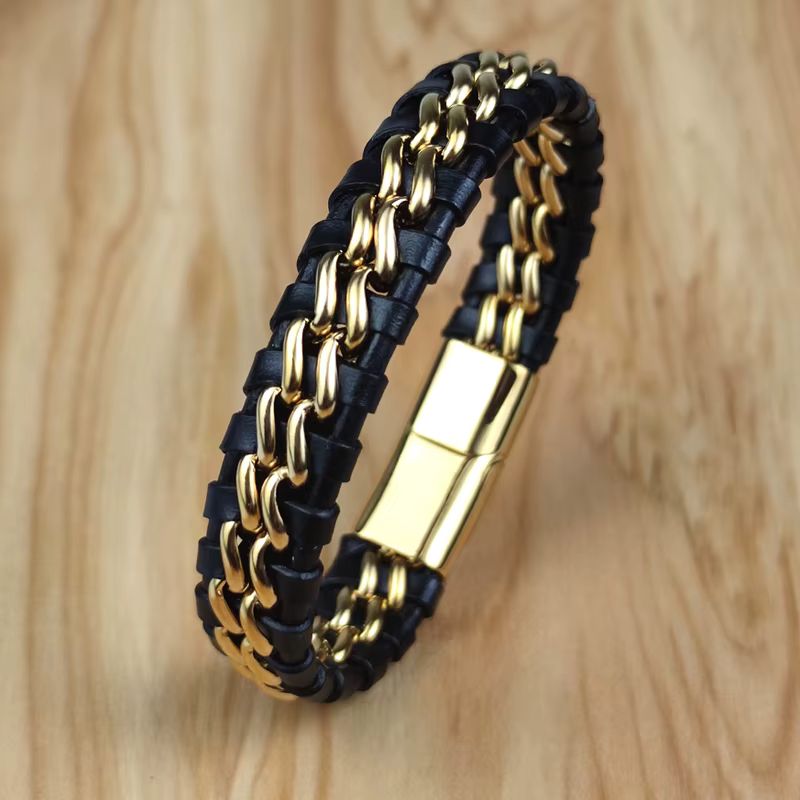 Bracelet homme tressé Double Chaîne