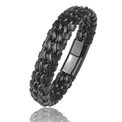Bracelet homme tressé Double Chaîne