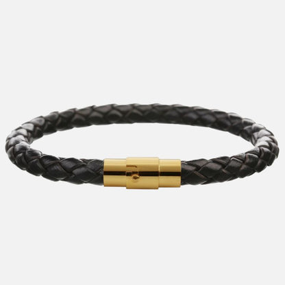 Bracelet Homme Tressé Fermoir Doré