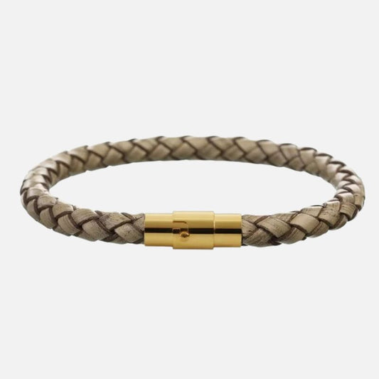 Bracelet Homme Tressé Fermoir Doré