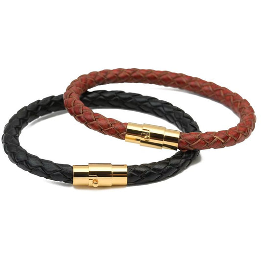 Bracelet Homme Tressé Fermoir Doré