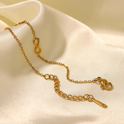 Bracelet Infini Femme Acier Inoxydable Doré