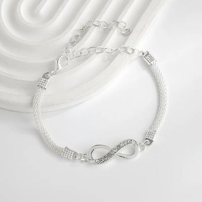 Bracelet Infini Femme Argenté
