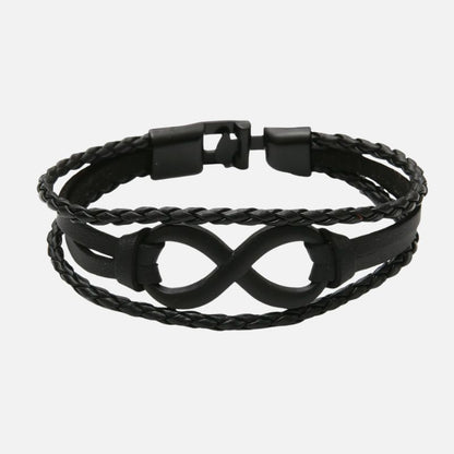 Bracelet Infini Homme Noir Multi Rangs