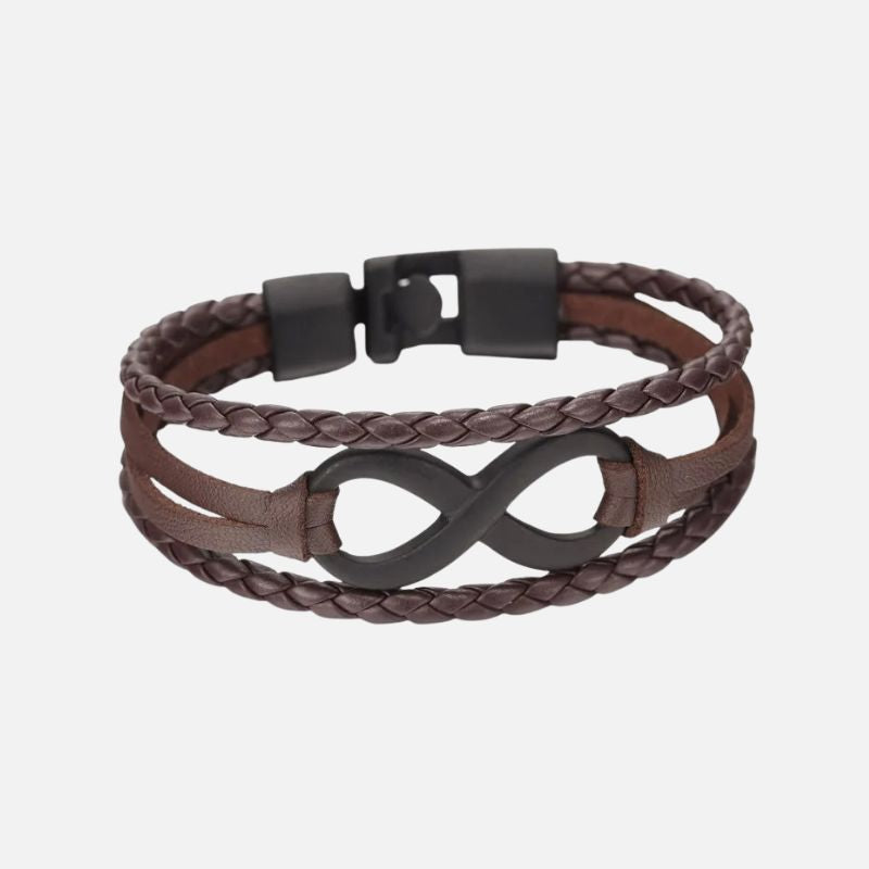 Bracelet Infini Homme Noir Multi Rangs