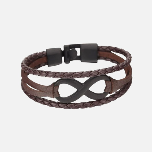 Bracelet Infini Homme Noir Multi Rangs