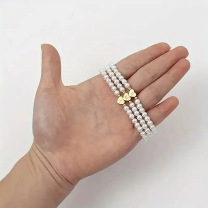 Bracelet Initiale Femme Cœur et Perles