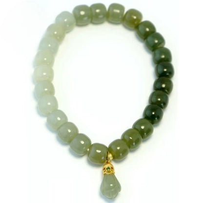 Bracelet Jade Dégradé à Perles sur fond blanc