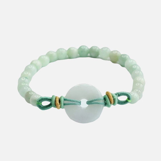 Bracelet Jade Tressé à Perles