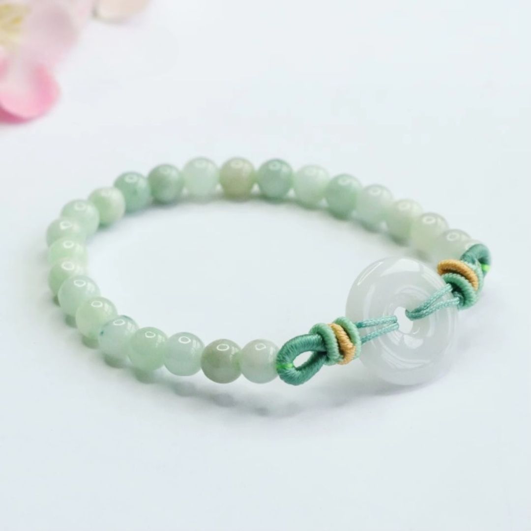 Bracelet Jade Tressé à Perles