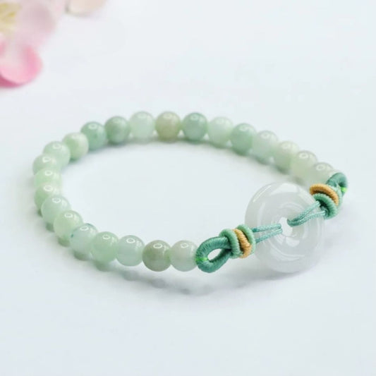 Bracelet Jade Tressé à Perles