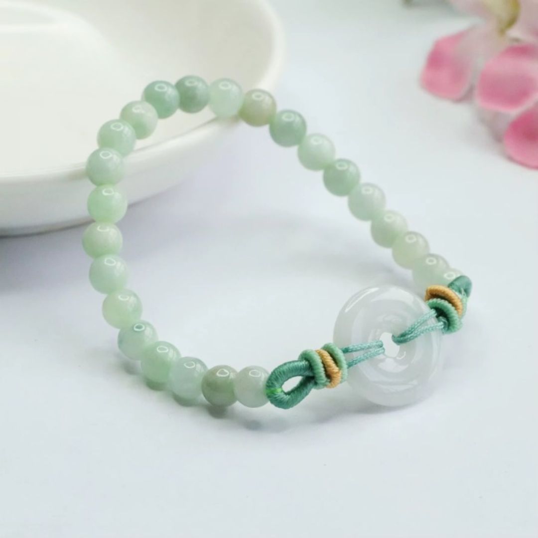 Bracelet Jade Tressé à Perles
