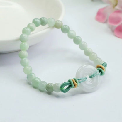 Bracelet Jade Tressé à Perles