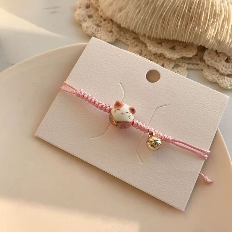 Bracelet Japonais Maneki Neko Tressé