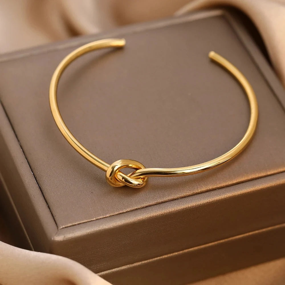 Bracelet Jonc Femme Nœud – Acier inoxydable