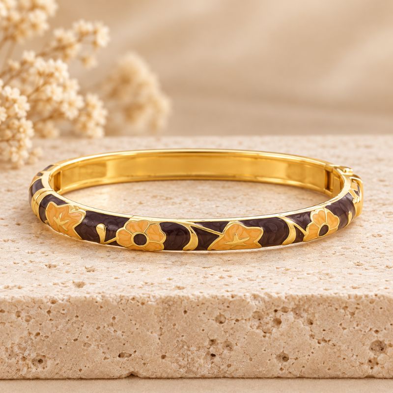 Bracelet Jonc Fleuri Style Japonais