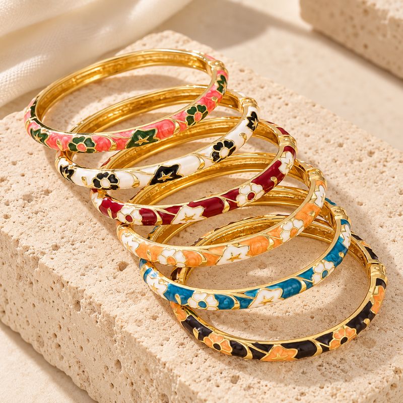 Bracelet Jonc Fleuri Style Japonais