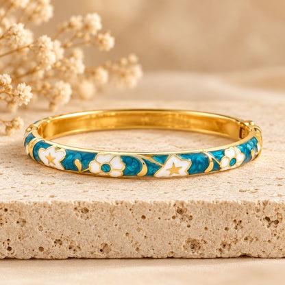 Bracelet Jonc Fleuri Style Japonais