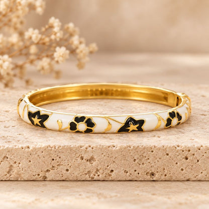 Bracelet Jonc Fleuri Style Japonais