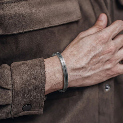 Bracelet Jonc Homme Minimaliste Acier Inoxydable