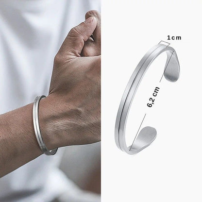 Bracelet Jonc Homme Minimaliste Acier Inoxydable