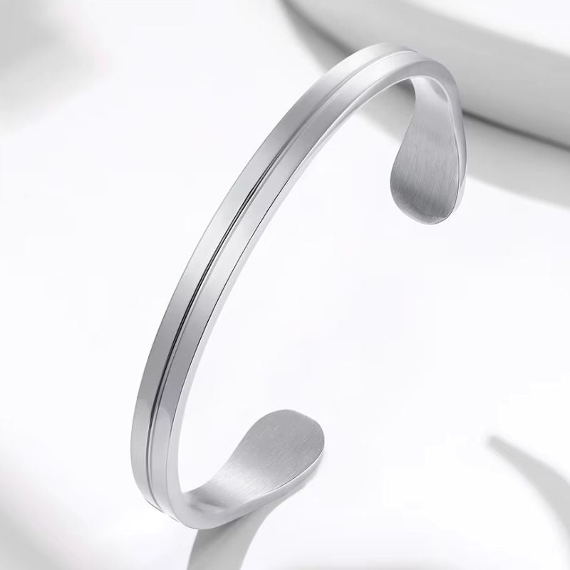 Bracelet Jonc Homme Minimaliste Acier Inoxydable