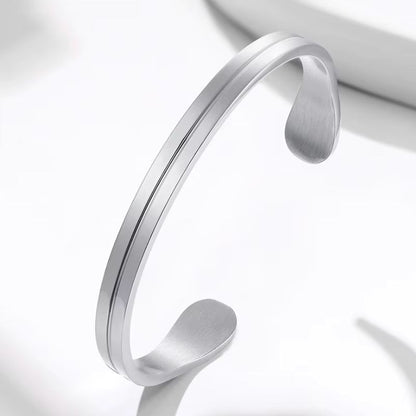 Bracelet Jonc Homme Minimaliste Acier Inoxydable