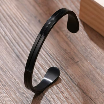 Bracelet Jonc Homme Minimaliste Acier Inoxydable