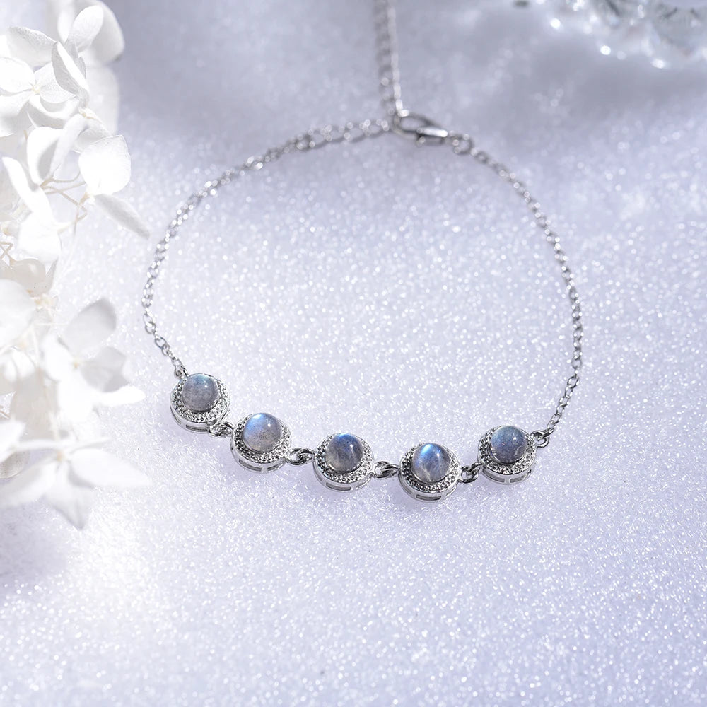 Bracelet Labradorite Femme Éclat Lunaire