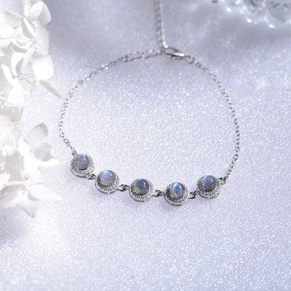 Bracelet Labradorite Femme Éclat Lunaire