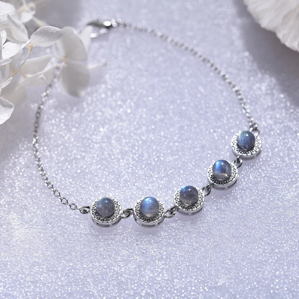 Bracelet Labradorite Femme Éclat Lunaire
