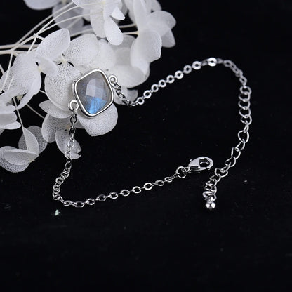 Bracelet Labradorite Femme Élégance Argentée