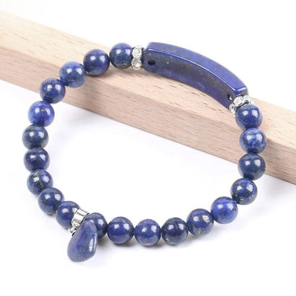 Bracelet Lapis Lazuli Femme Cœur Pierre Naturelle
