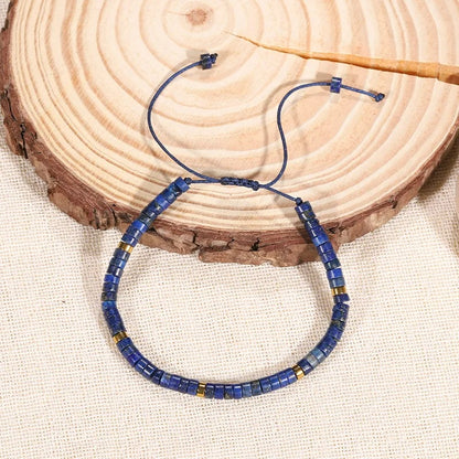 Bracelet Lapis Lazuli Homme Cordon Réglable
