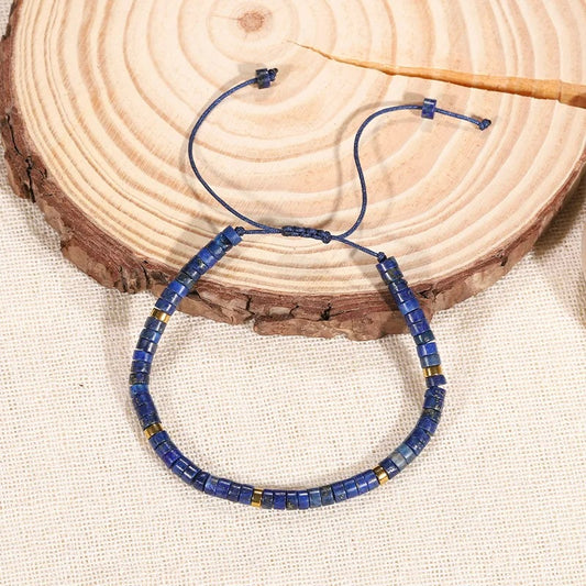 Bracelet Lapis Lazuli Homme Cordon Réglable