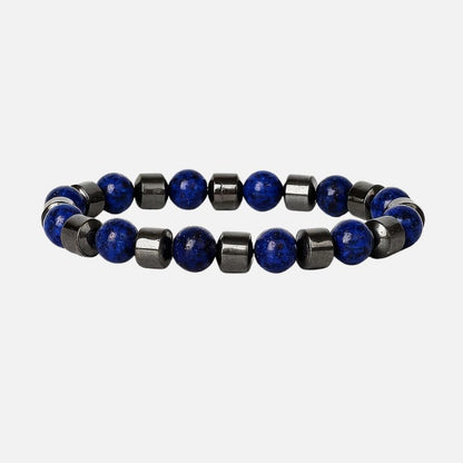 Bracelet Lapis Lazuli Homme Et Hématite Noire
