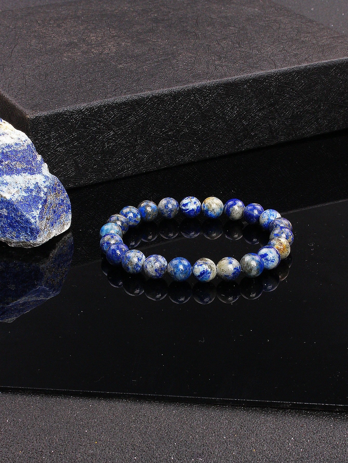 Bracelet Lapis Lazuli Homme Perles Pierre Naturelle