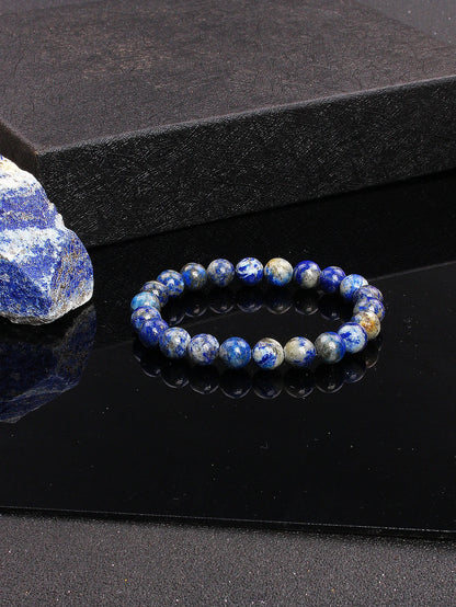Bracelet Lapis Lazuli Homme Perles Pierre Naturelle