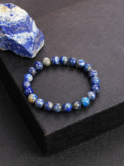 Bracelet Lapis Lazuli Homme Perles Pierre Naturelle