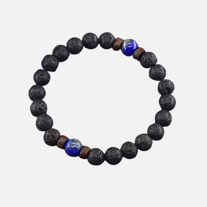 Bracelet Lapis Lazuli Homme Pierre De Lave