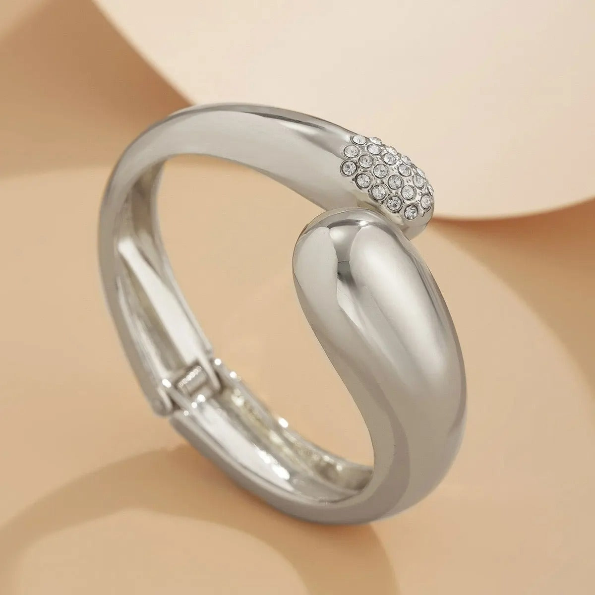 Bracelet Large Femme Argenté Sculptural – Lot de 3