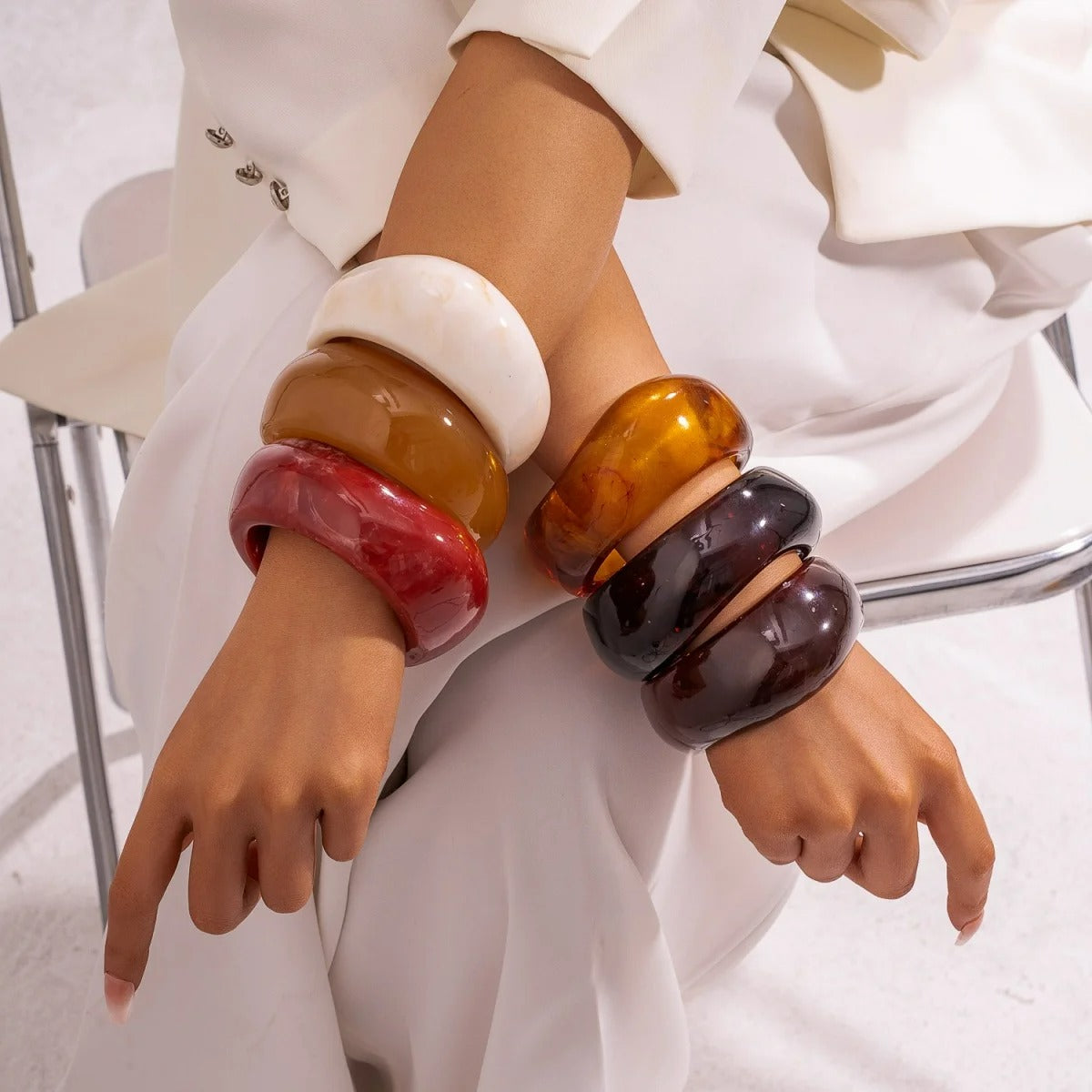 Bracelet Large Femme Irrégulier