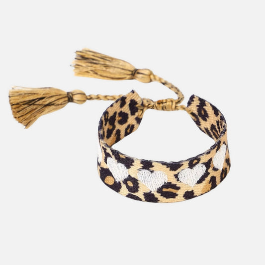 Bracelet Léopard Motifs Coeurs