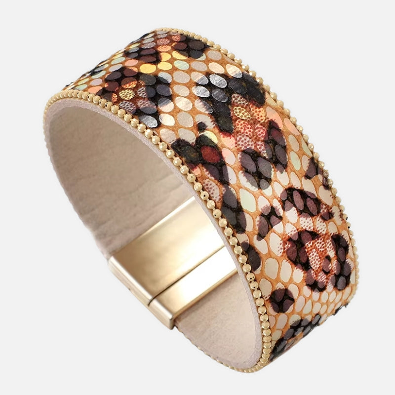 Bracelet Léopard Tendance en Cuir