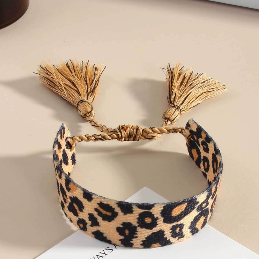 Bracelet Léopard Tressé et Vintage
